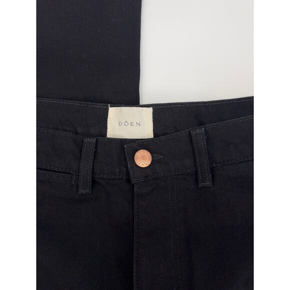 B44 Doen Lena High Rise Vintage Straight Jeans Black Womens 28 Old Money - Picture 13 of 13